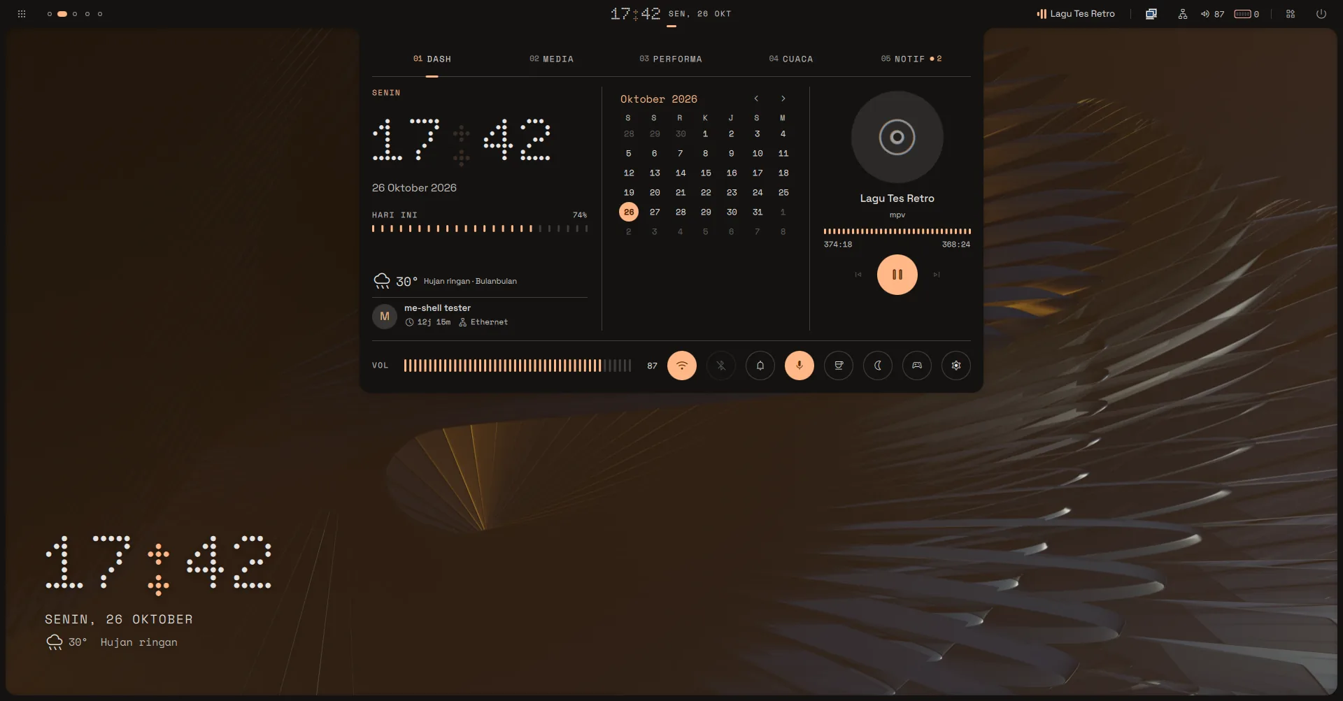 me-shell — Desktop shell